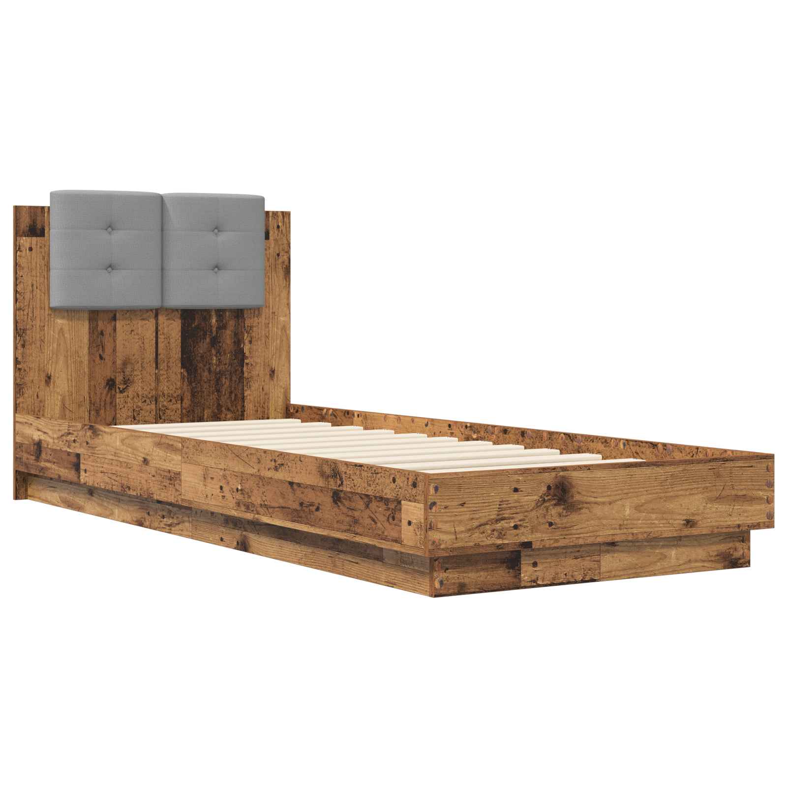 Bettgestell mit Kopfteil Grau Sonoma 180x200 cm Holzwerkstoff