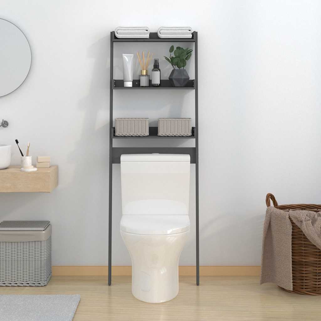 Toilettenregal 63,5x32x179 cm Massivholz Kiefer