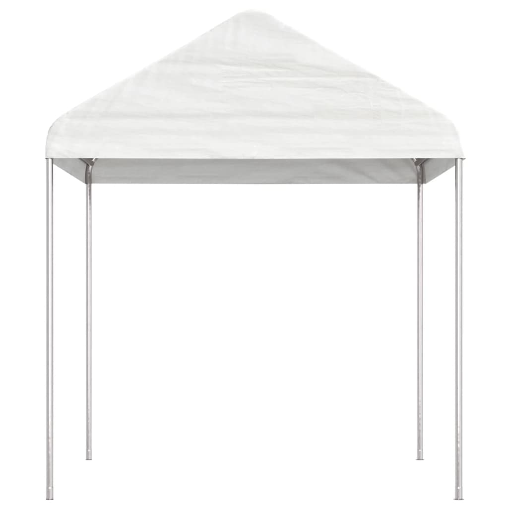 Pavillon mit Dach Weiß 4,46x2,28x2,69 m Polyethylen