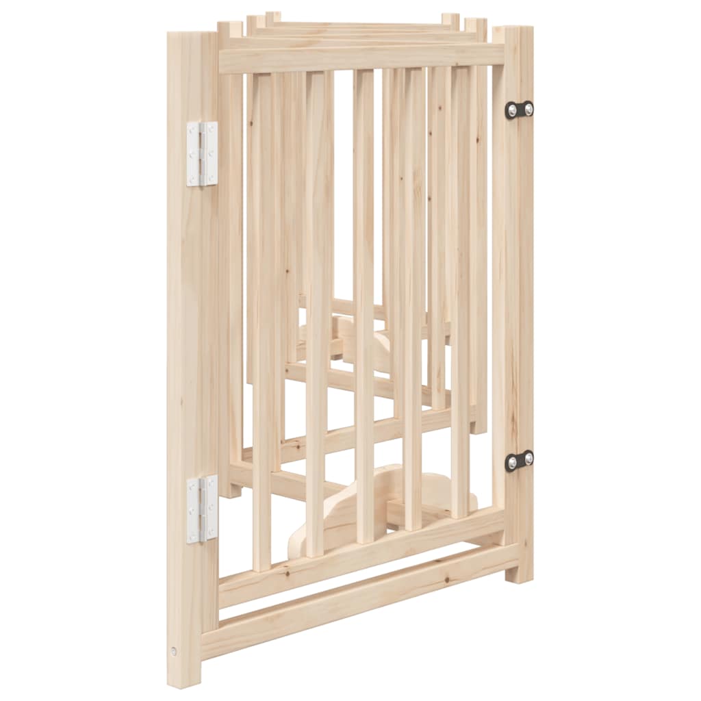 3-tlg. Hundetor Faltbar 150 cm Massivholz Tanne