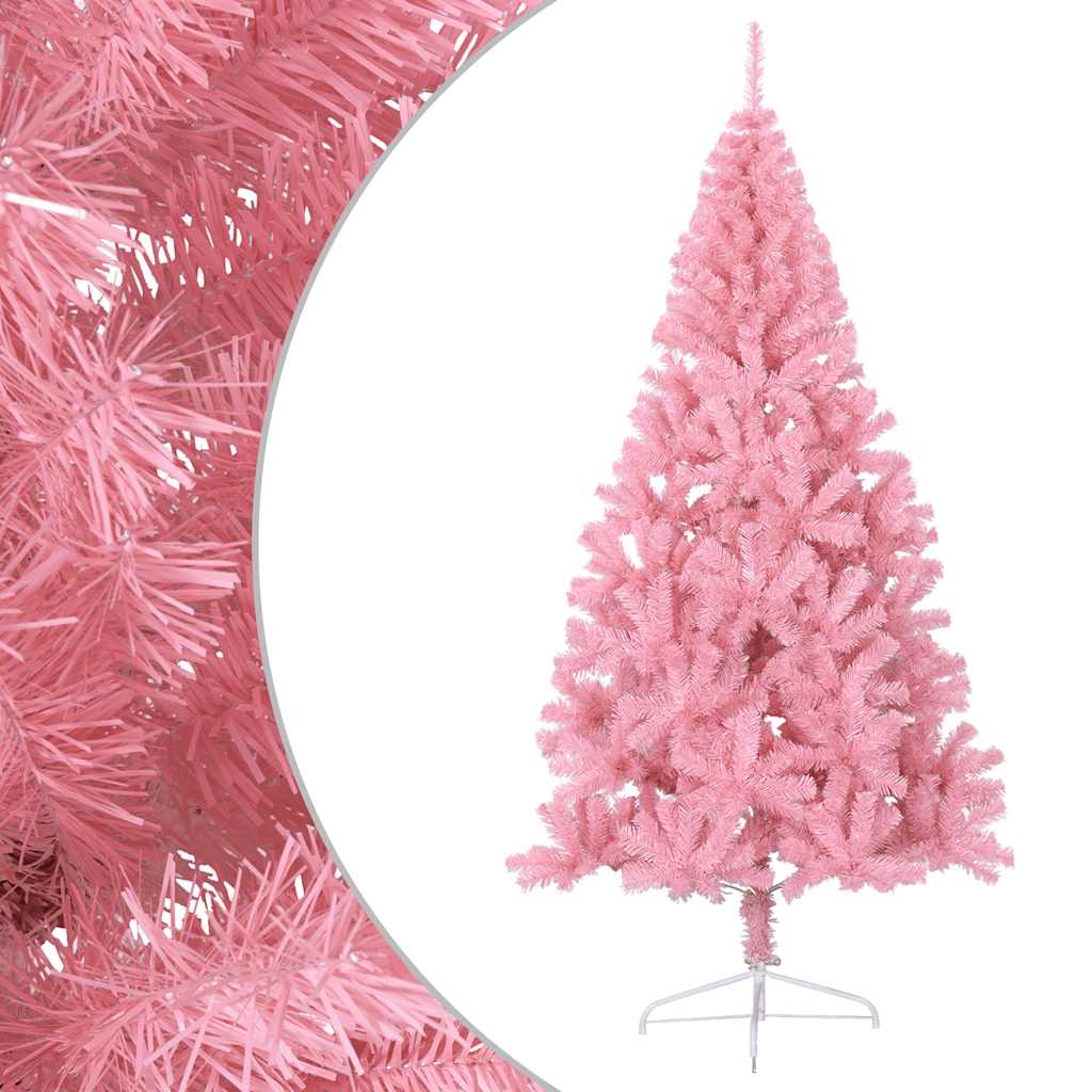 Künstlicher Halb-Weihnachtsbaum mit Ständer Grün 150 cm PVC