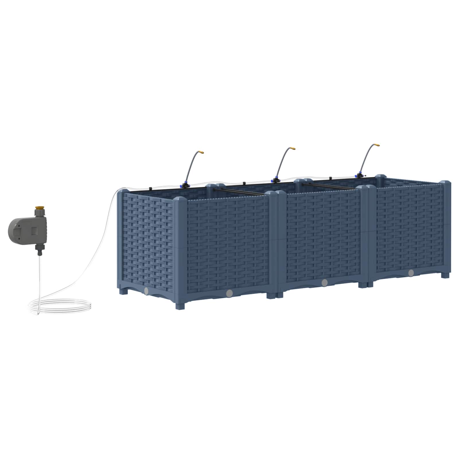Garten-Pflanzgefäß 4 Stk. Braun 160 x 40 x 22 cm PP