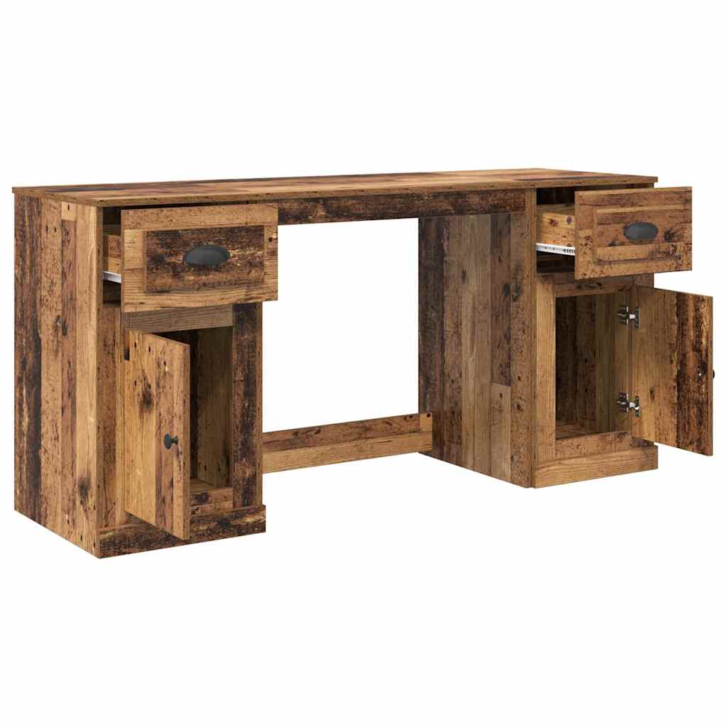 Schreibtisch mit Stauraum Sonoma-Eiche Holzwerkstoff