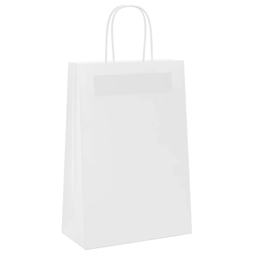 Papiertragetaschen 50 Stk. mit Henkeln Braun 21x11x36 cm