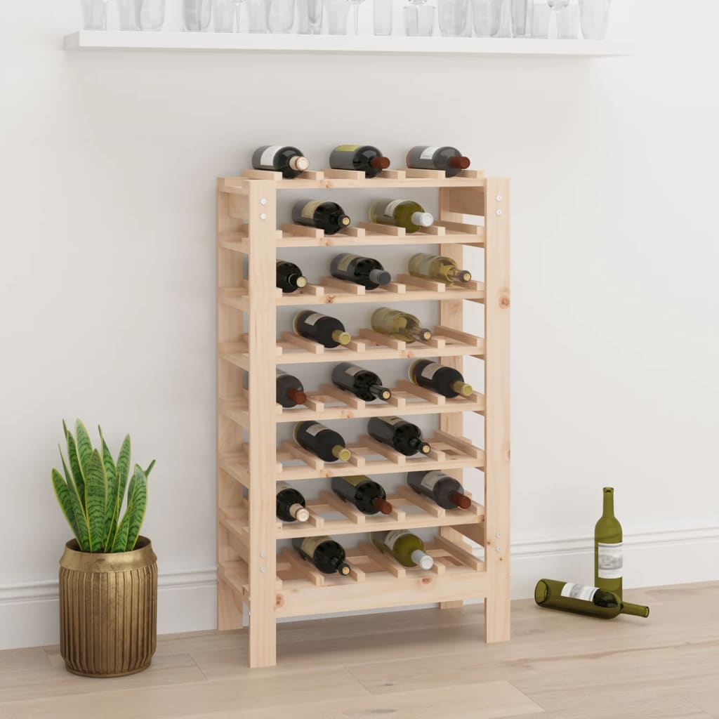Weinregal 109,5x30x107,5 cm Massivholz Kiefer