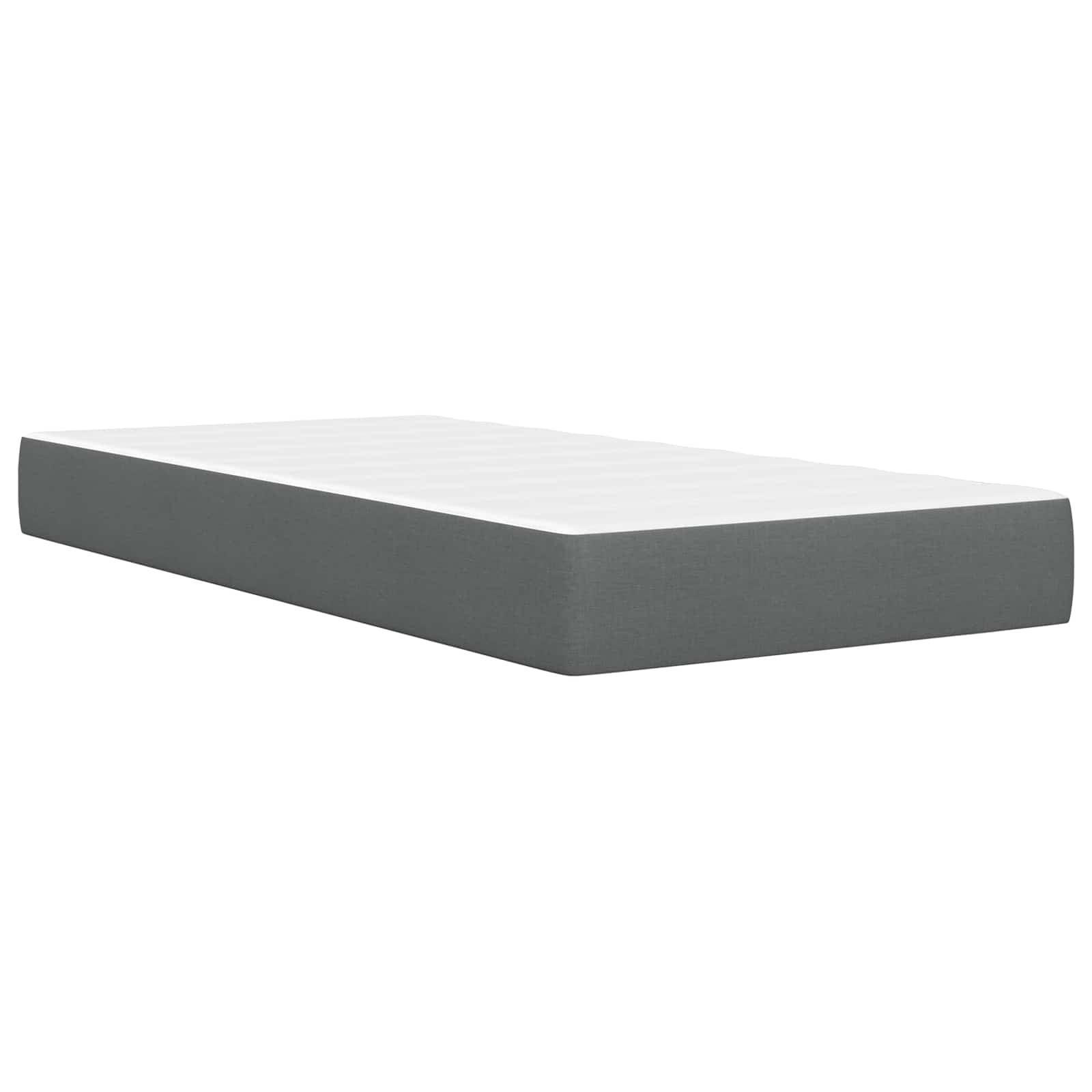 Bettgestell mit Matratze Hellgrau 80x 200 cm Polyester