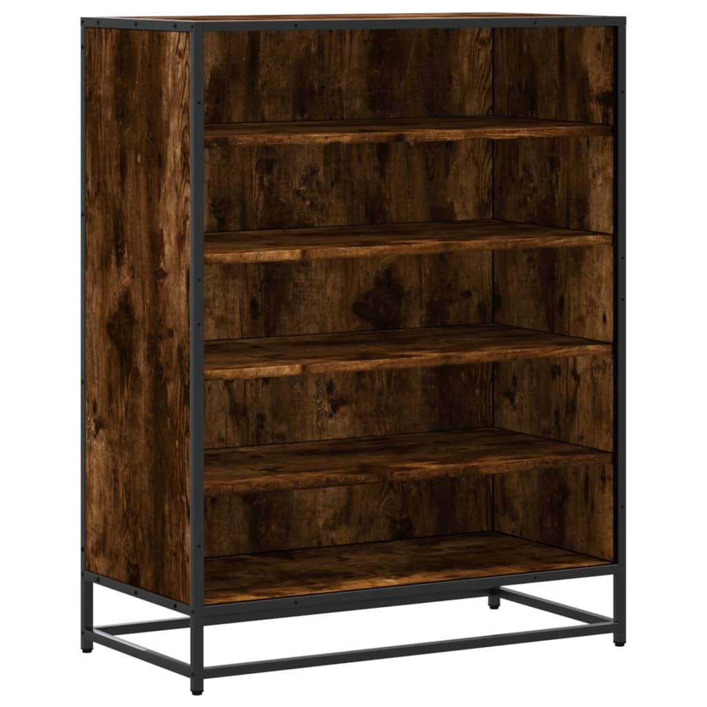 Schuhschrank Schwarz 75x38x97,5 cm Holzwerkstoff Metall