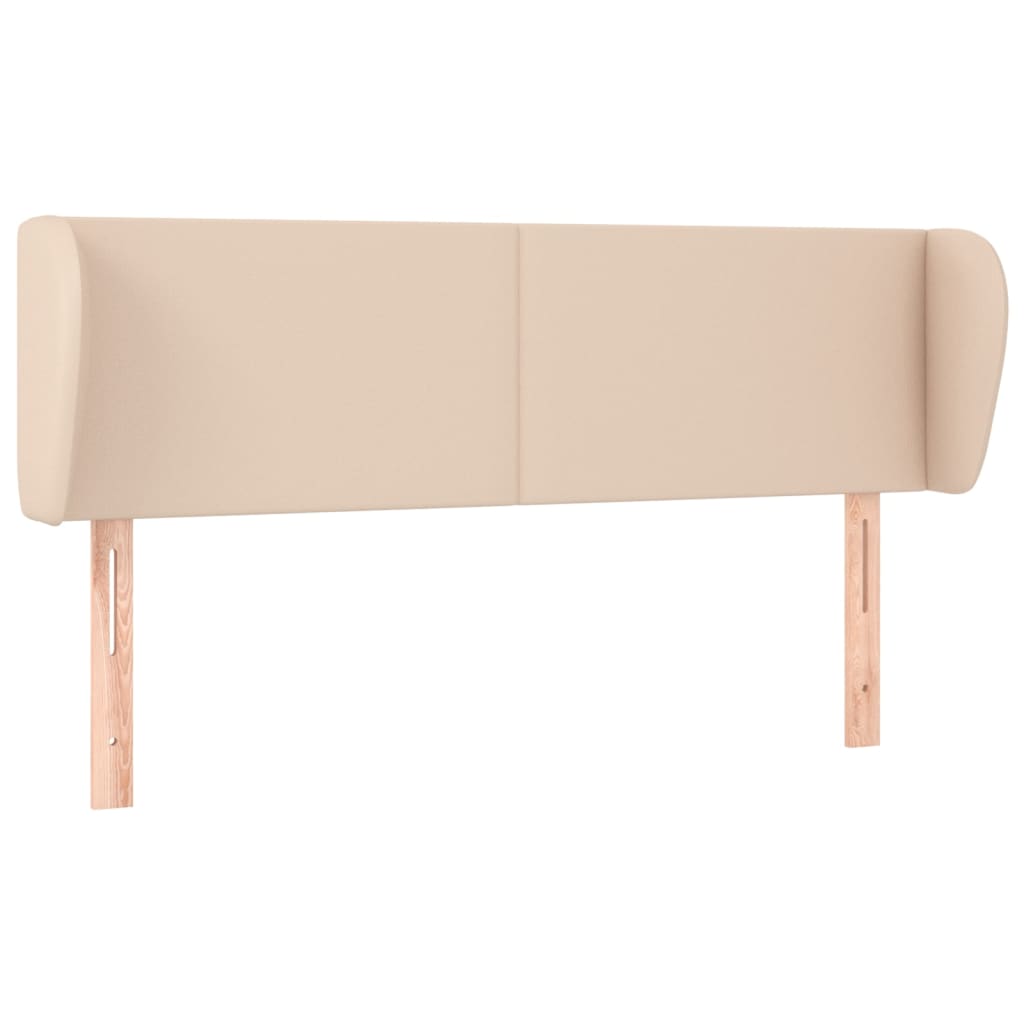 Kopfteil mit Ohren Creme 83x23x78/88 cm Kunstleder