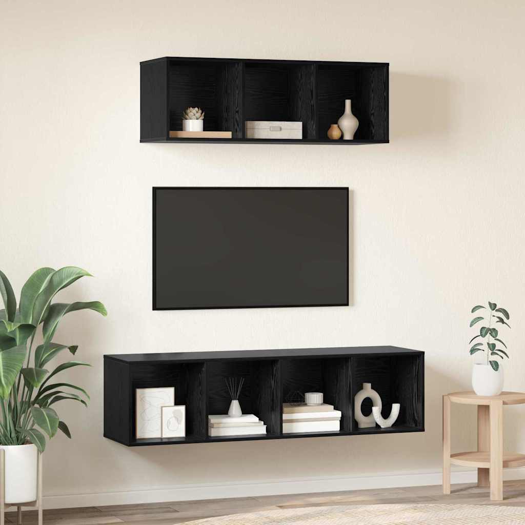 2-tlg. TV-Schrank-Set Weiß Holzwerkstoff