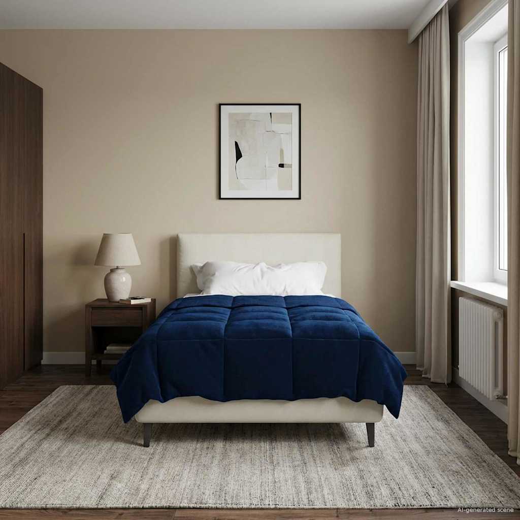 Sommerdecke Gesteppt Anthrazit 135 x 200 cm Mikrofaser
