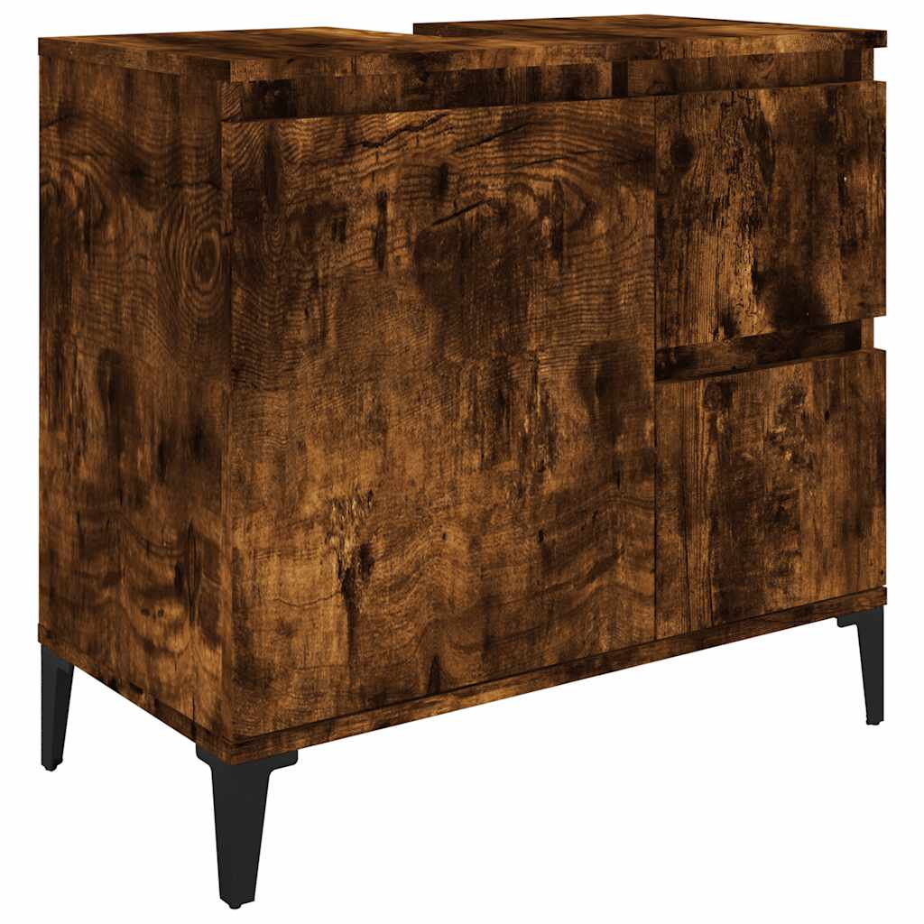 Badschrank Weiß 65x33x60 cm Holzwerkstoff