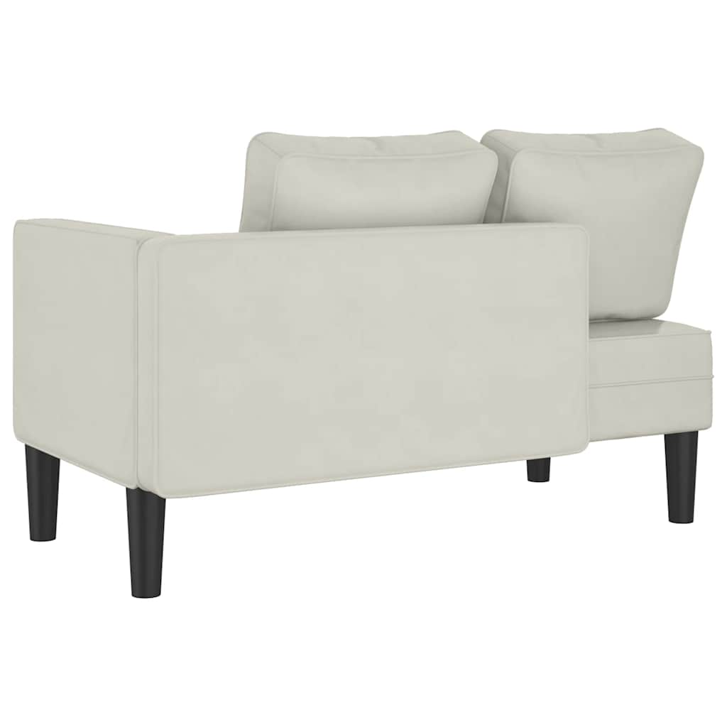 Chaiselongue mit Kissen Blau Samt