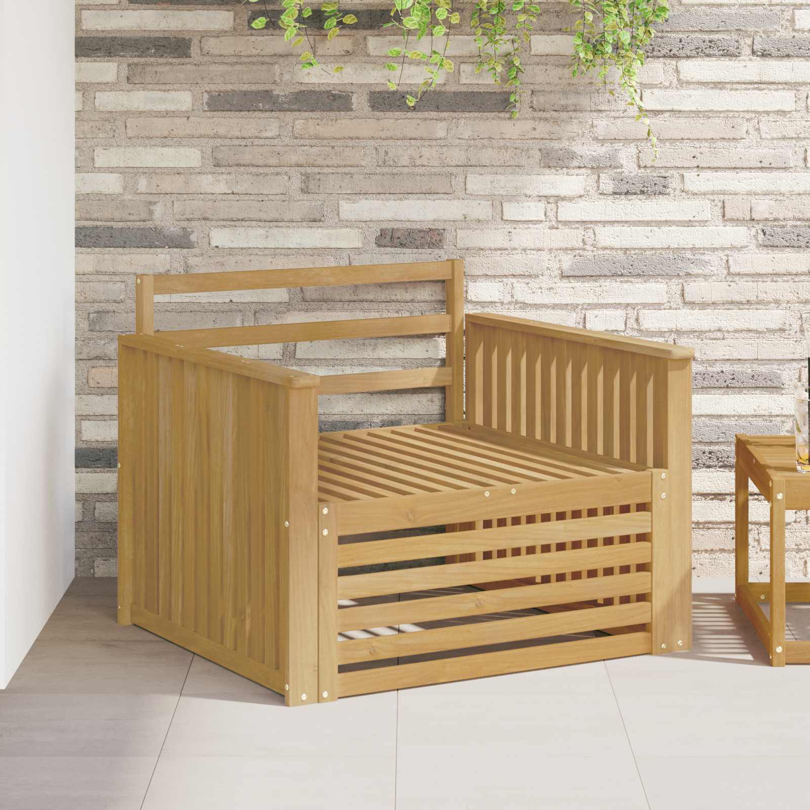2 Stück Outdoor-Sofa Natur