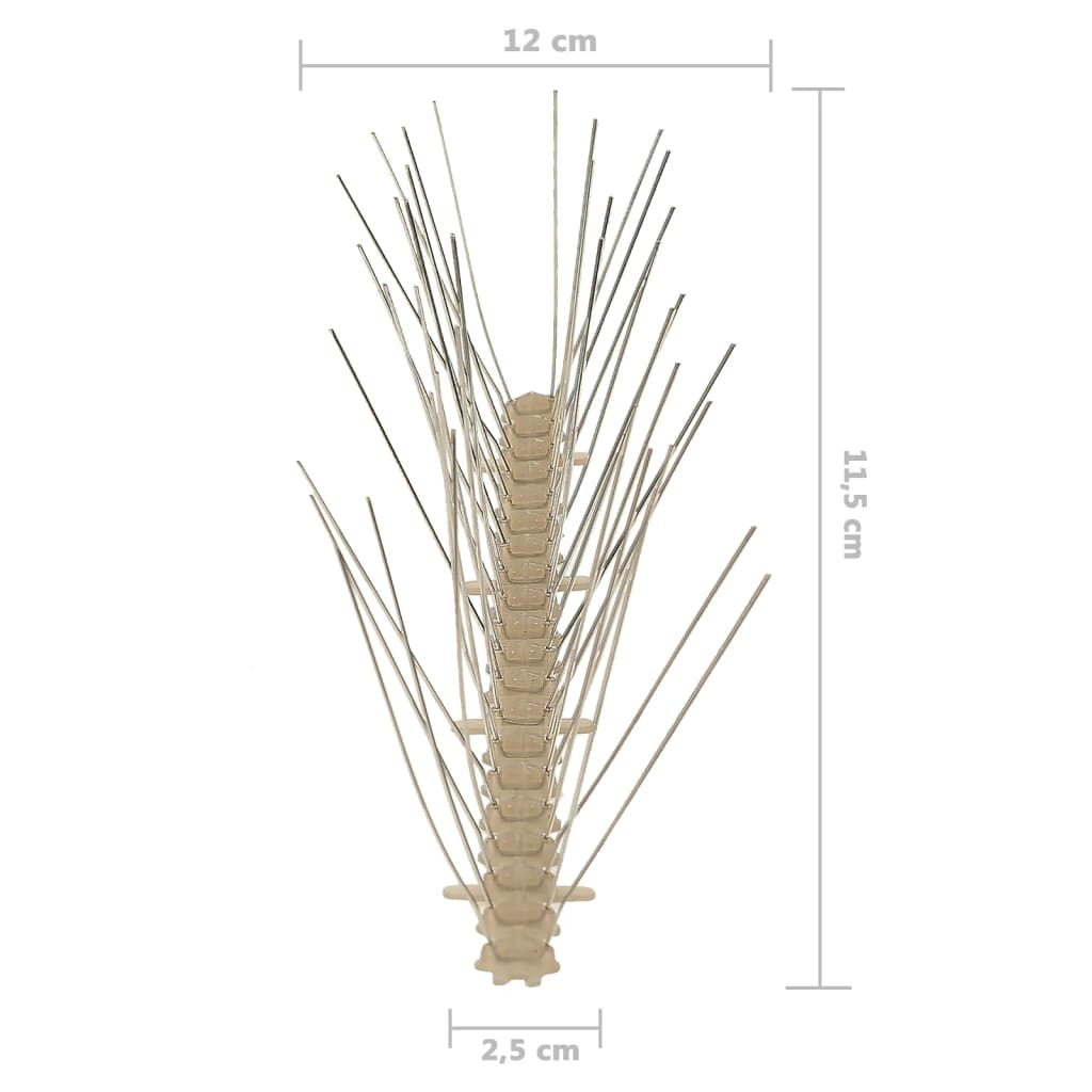 20-tlg. Vogelabwehr-Spikes-Set 10 m Kunststoff 2-reihig