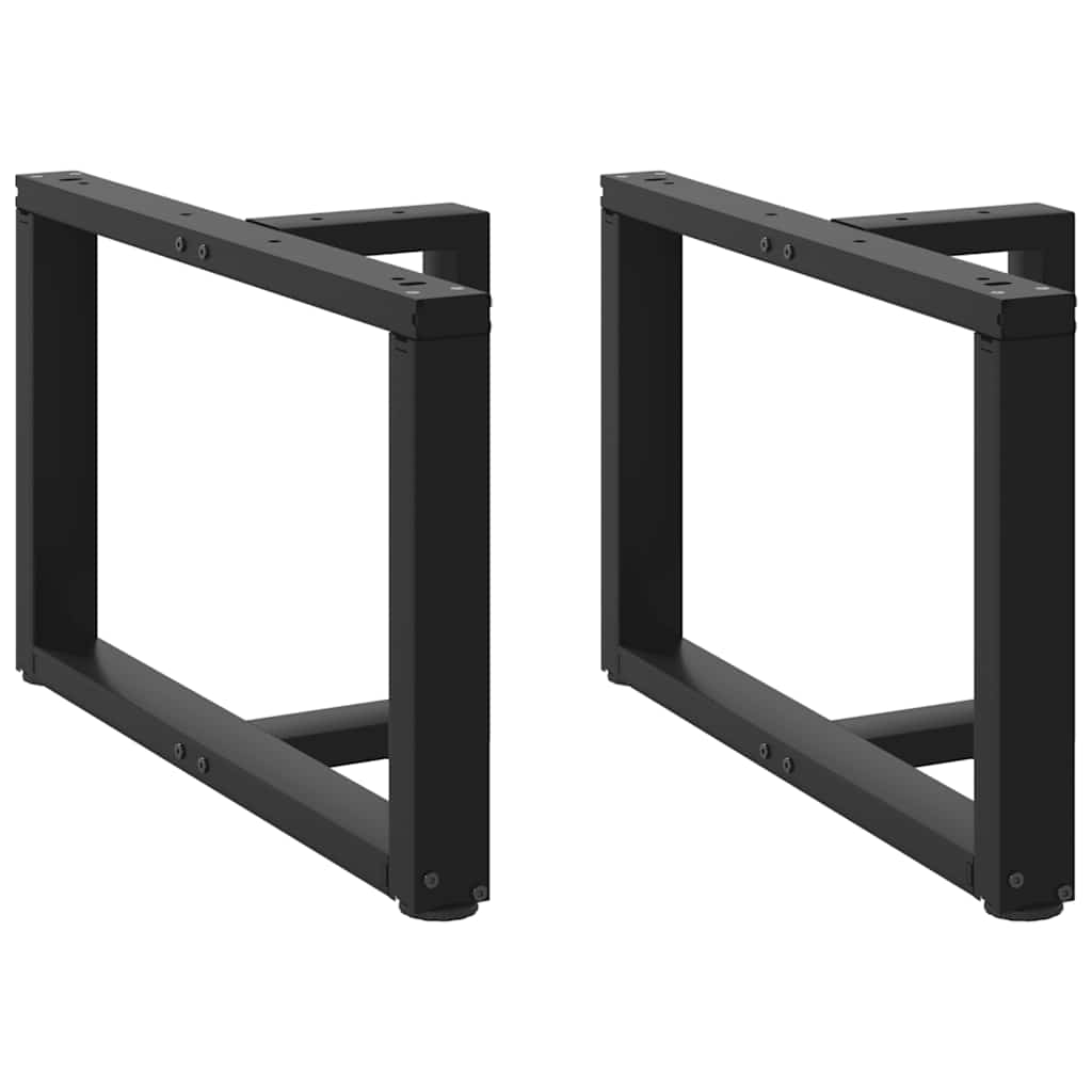 Couchtischbeine T-Form 2 Stk. Schwarz 30x25x(30-31) cm Stahl