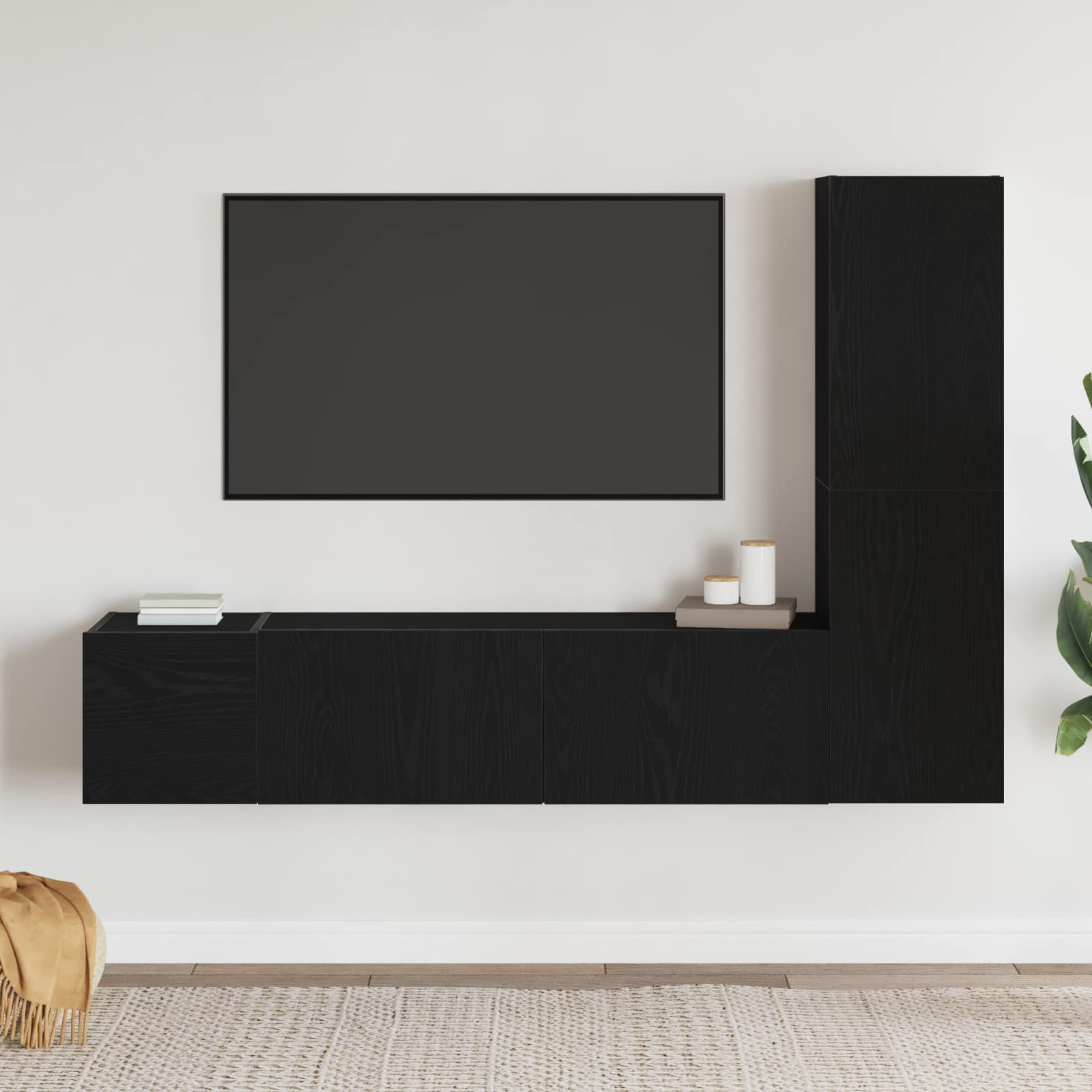 5-tlg. TV-Schrank-Set Weiß Holzwerkstoff