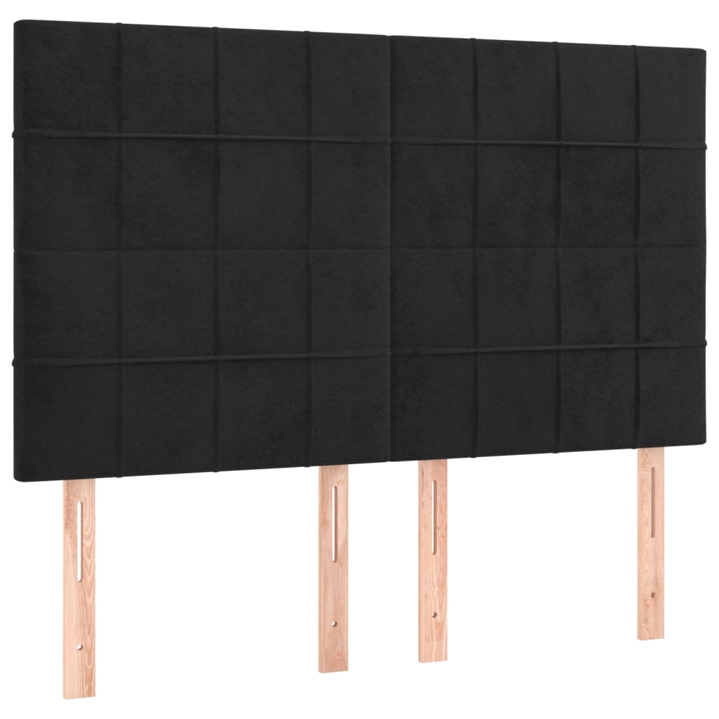 Kopfteil Hellgrau 80x5x118/128 cm Samt
