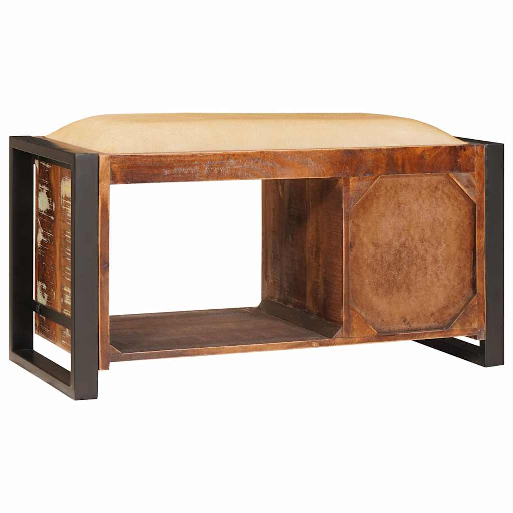 Sitzbank mit Stauraum Braun 80 x 35 x 40 cm Massivholz Mango