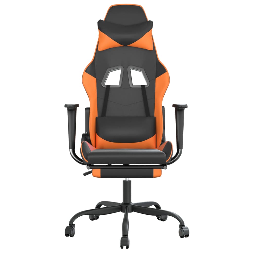 Gaming-Stuhl mit Massagefunktion Schwarz und Rot Kunstleder