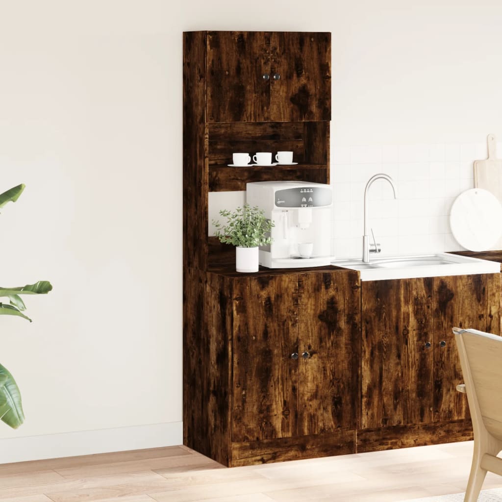 Küchenschrank Weiß 60x50x180 cm Holzwerkstoff