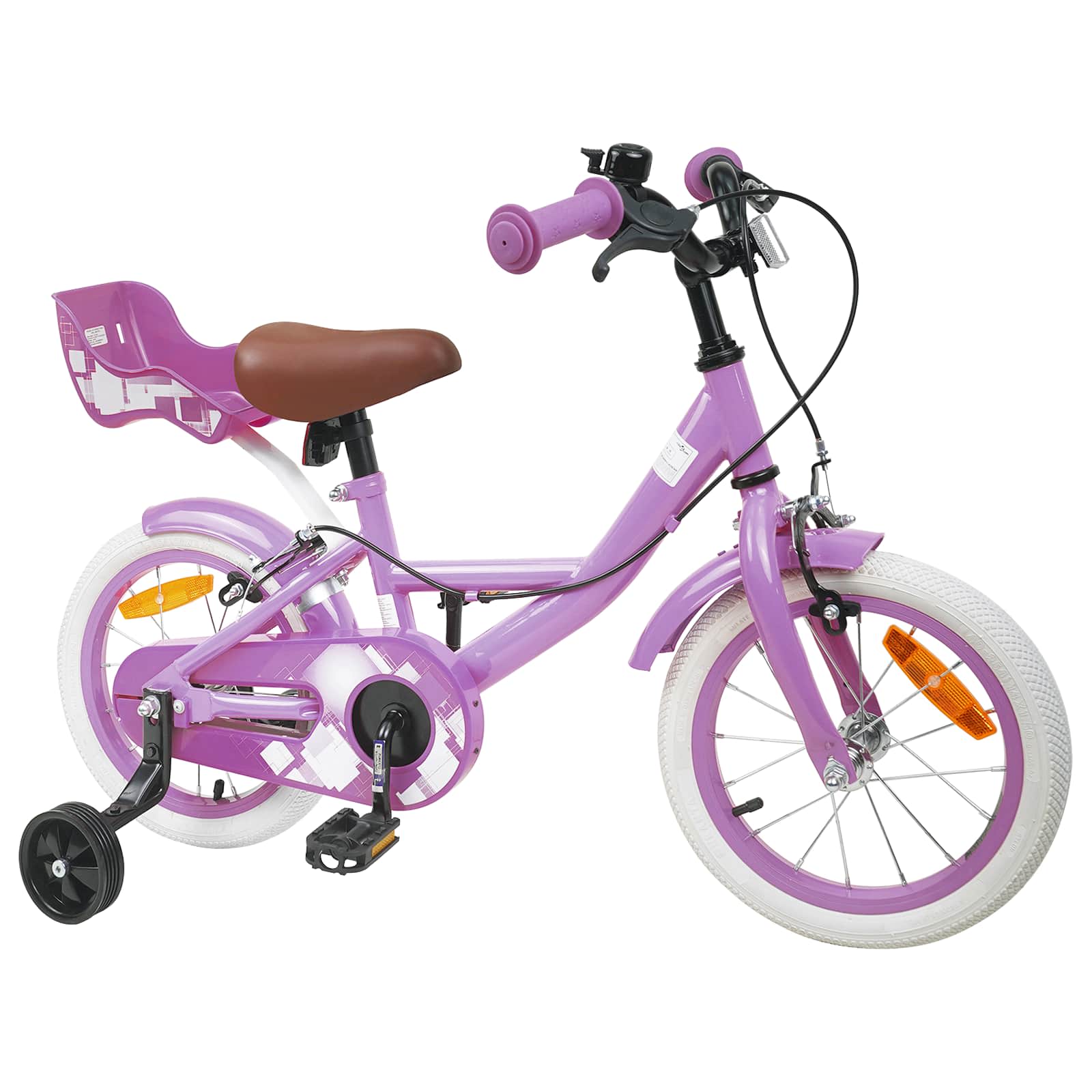 Kinderfahrrad 12 Zoll für 2-4 Jahre alt Hellrosa