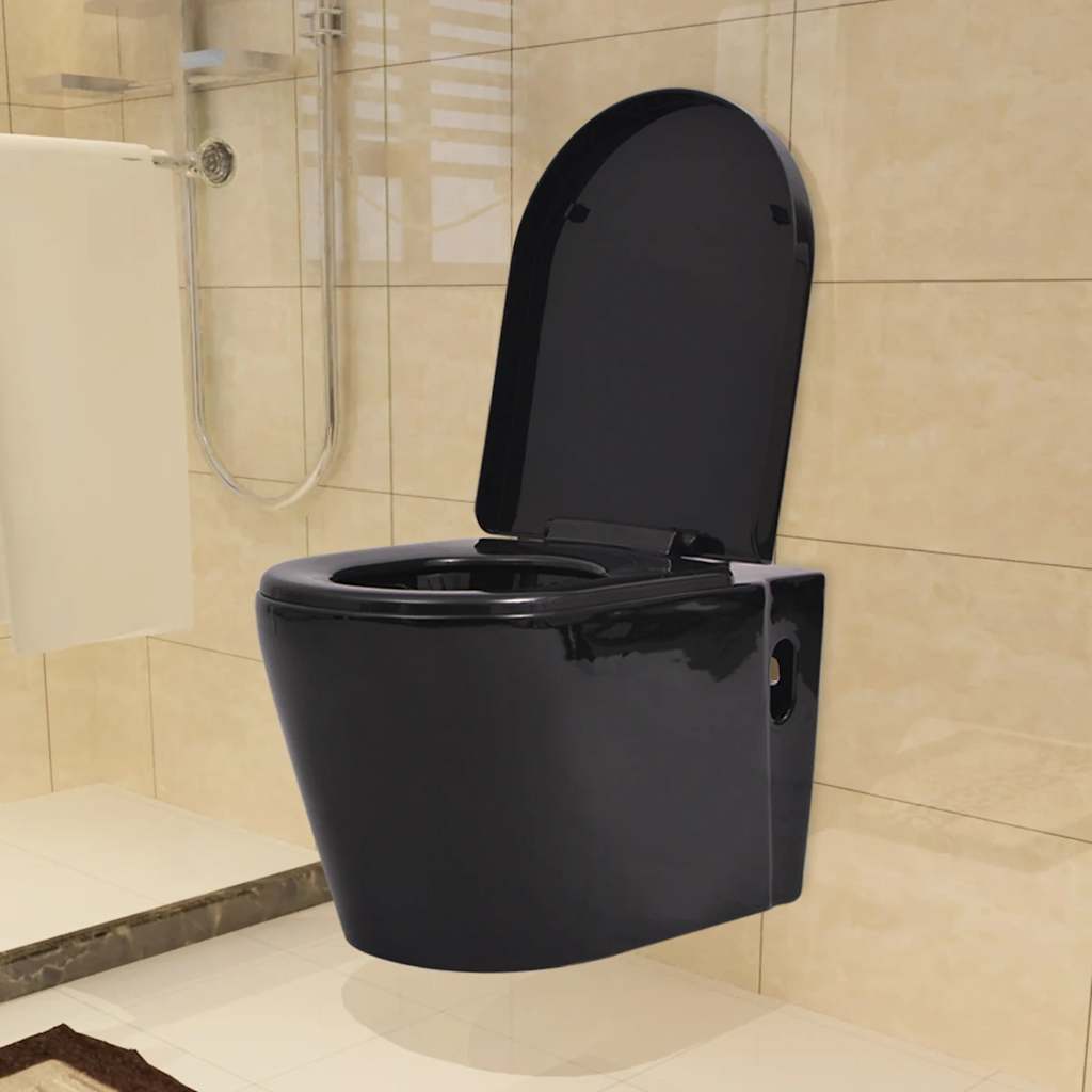 Hänge-Toilette mit Einbau-Spülkasten Keramik Weiß