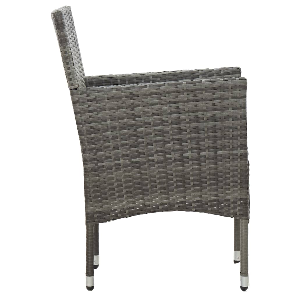 Garten-Essstühle 2 Stk. Poly Rattan Beige