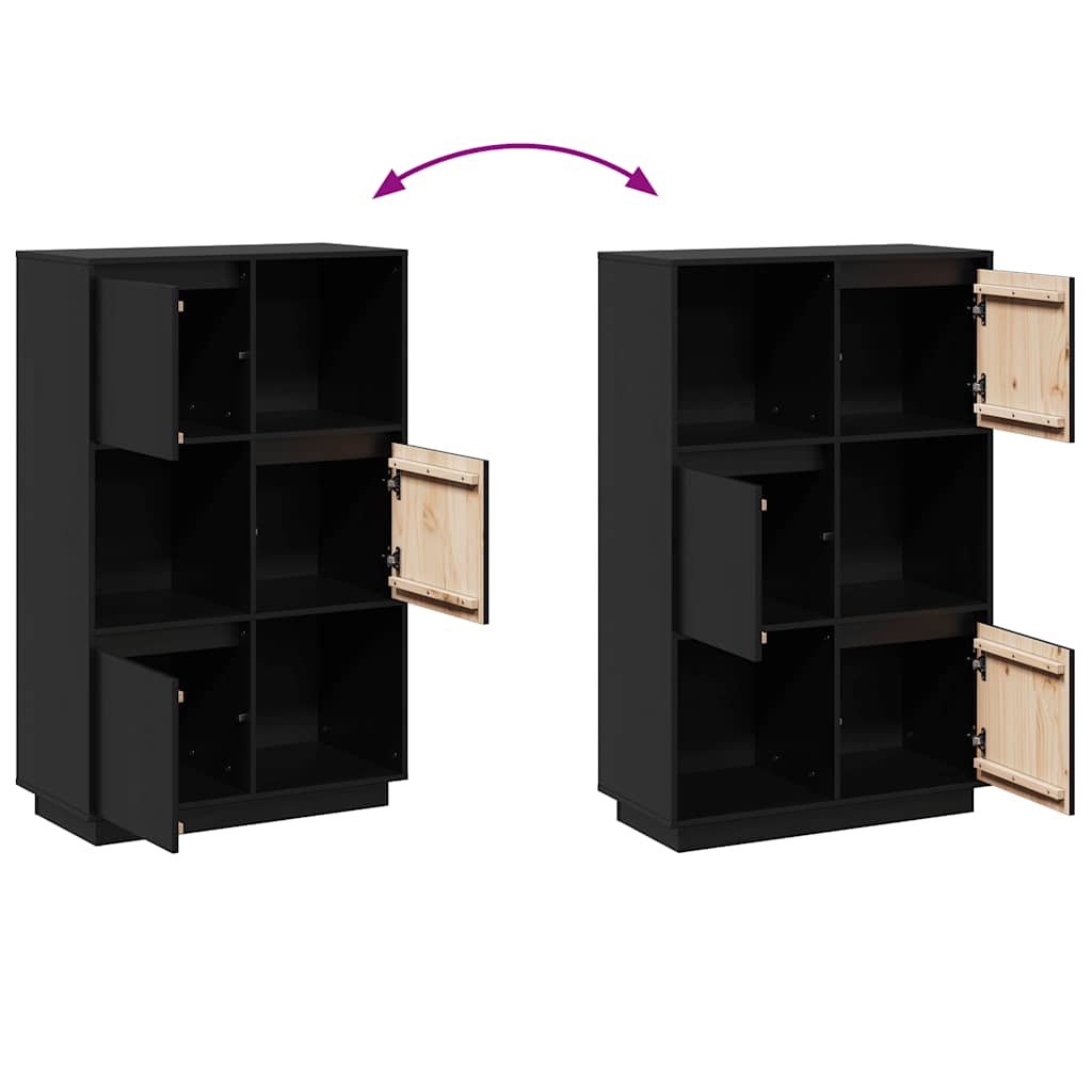 Highboard 74x35x117 cm Massivholz Kiefer
