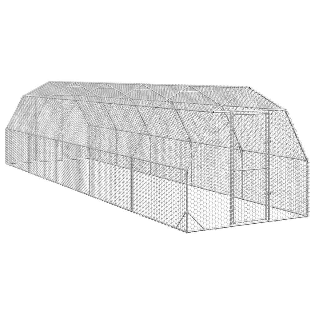 Hühnerstall 2,5x4x2,25 m Verzinkter Stahl