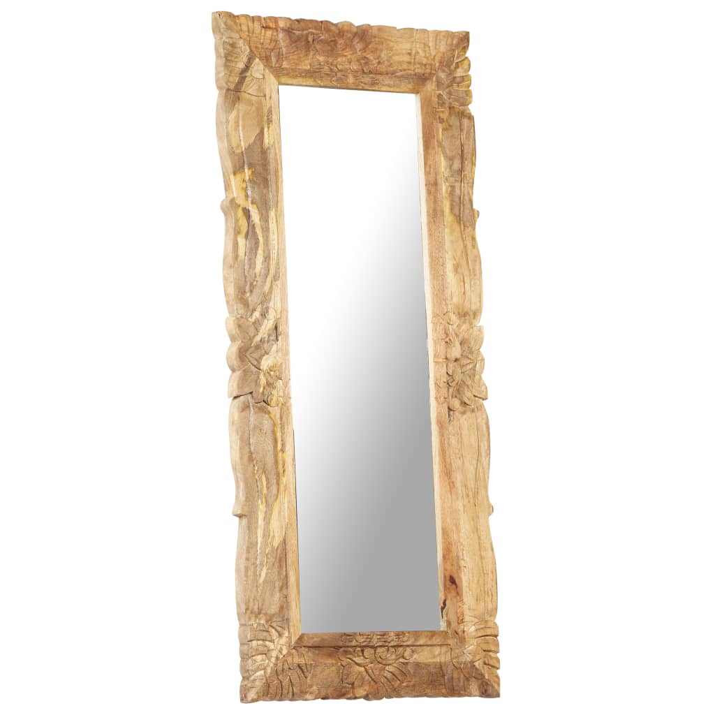 Spiegel Weiß 80x50 cm Mango Massivholz