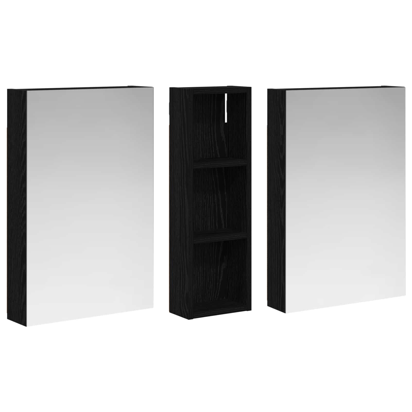 Badezimmerschrank-Set 3 pcs 80 x 10,5 x 50 cm Holzwerkstoff