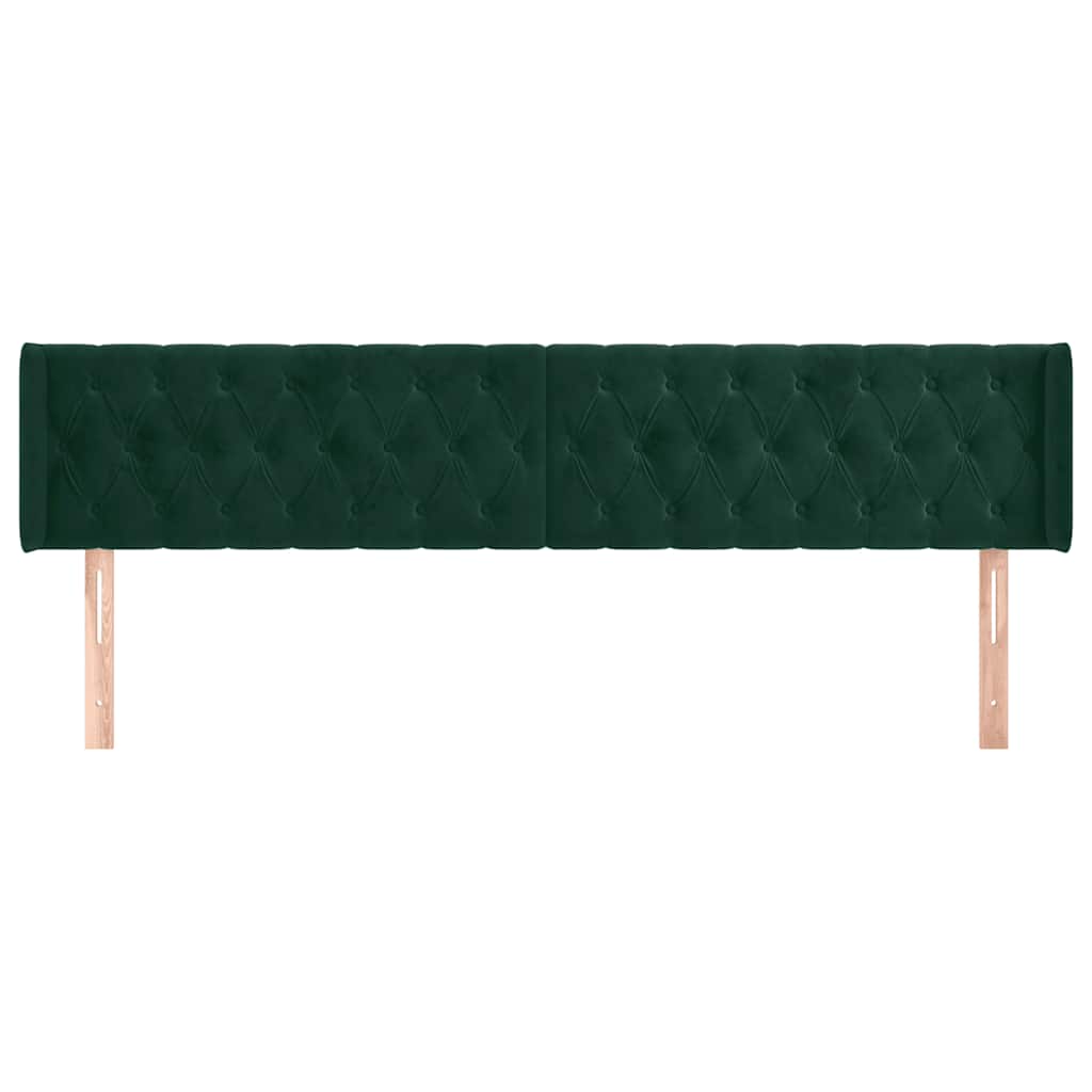 Kopfteil mit Ohren Dunkelblau 93x16x78/88 cm Samt