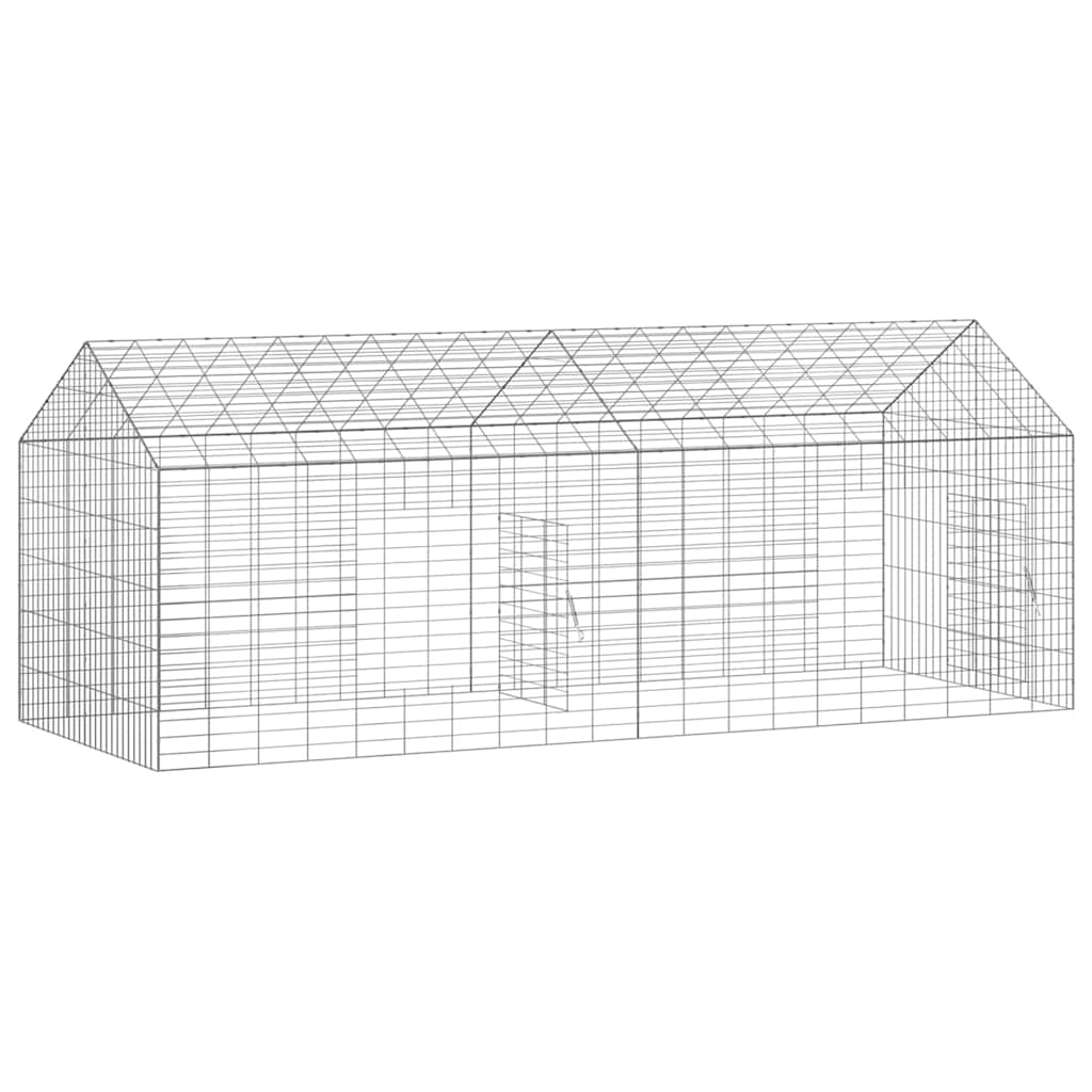 Hasenkäfig Silber 100 x 78 x 78 cm Verzinkter Stahl