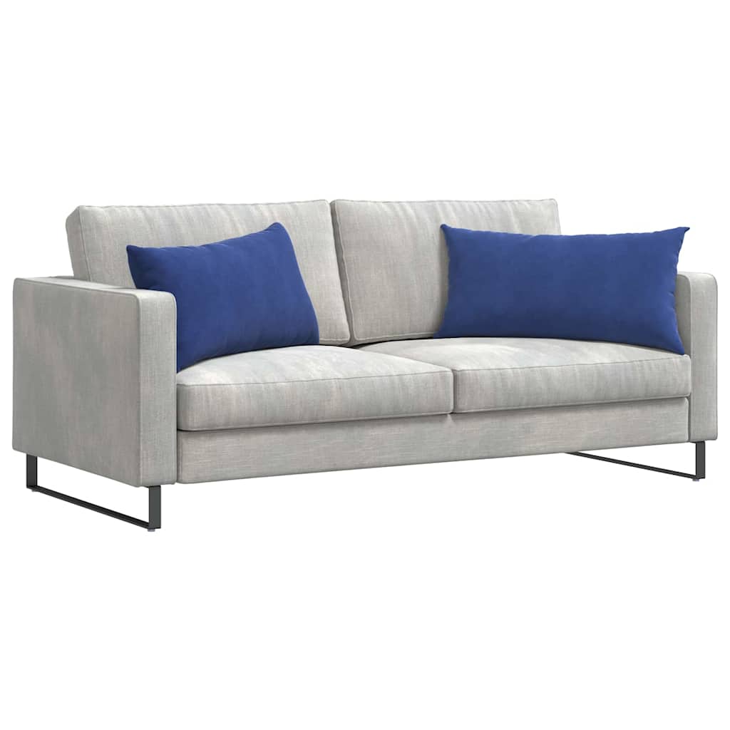 Sofakissen 2 Stück Blau 50 x 30 cm Cordstoff
