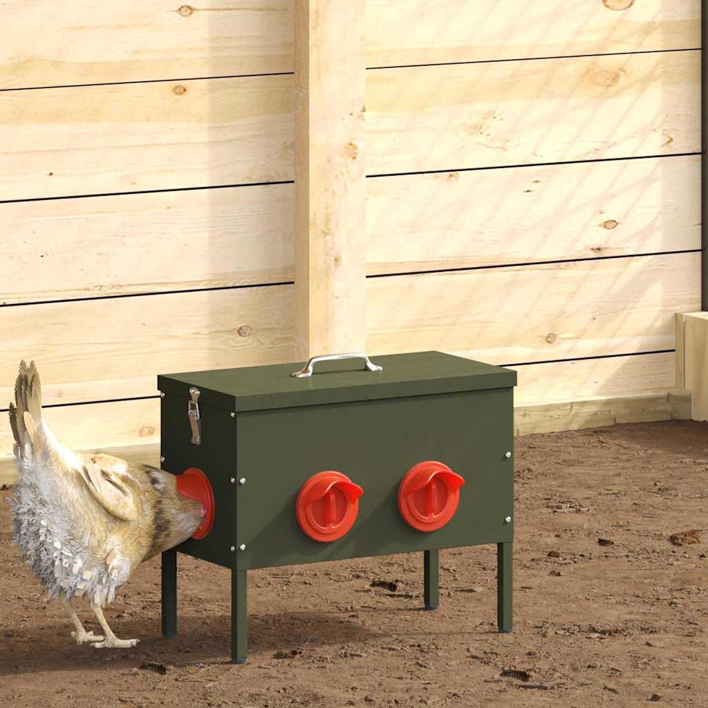 Hühnerfütterer Silber 41,5 x 20,5 x 33 cm Verzinkter Stahl