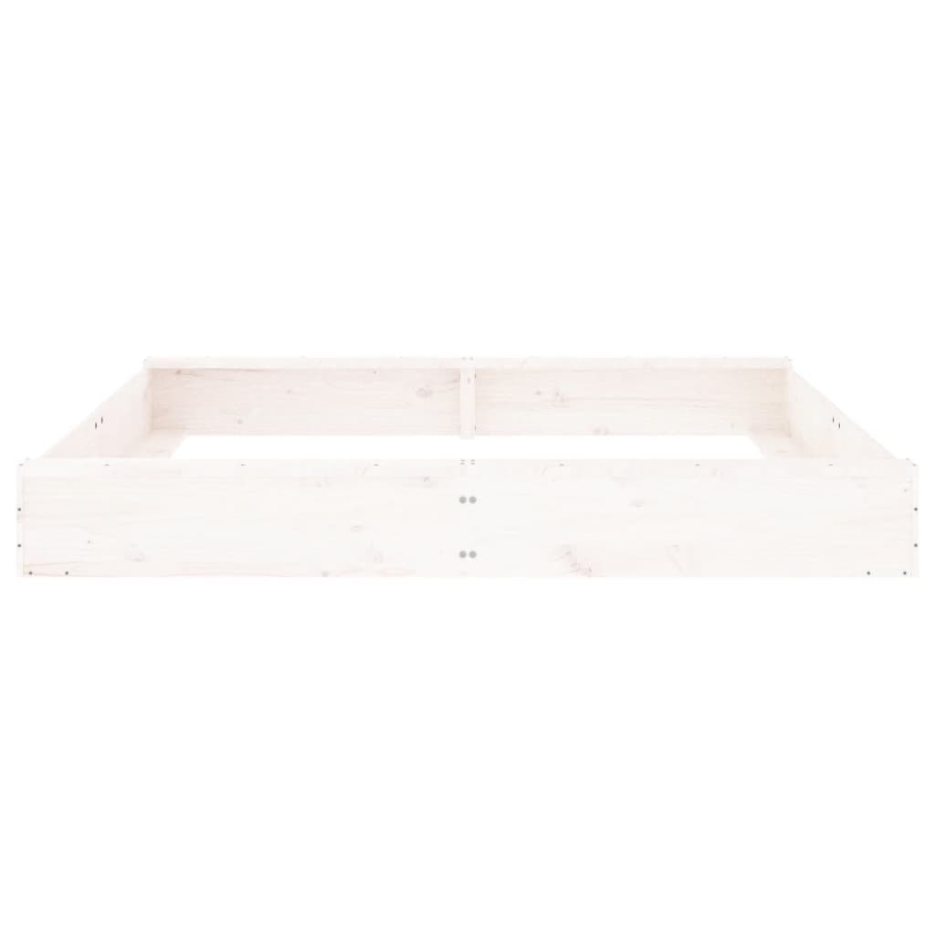 Sandkasten mit Sitzen Honigbraun Quadratisch Massivholz Kiefer