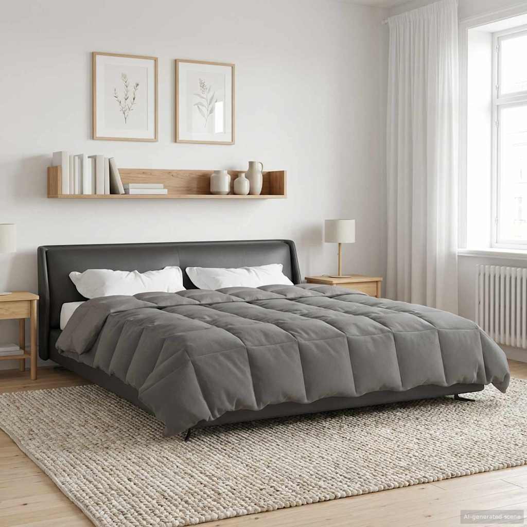 Ganzjahresbettdecke Anthrazit 135 x 200 cm Mikrofaser