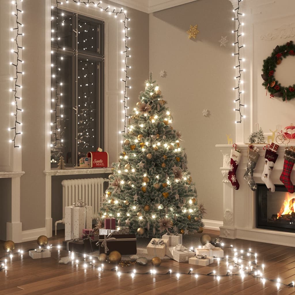 LED-Lichterkette mit 400 LEDs Warmweiß 13 m PVC