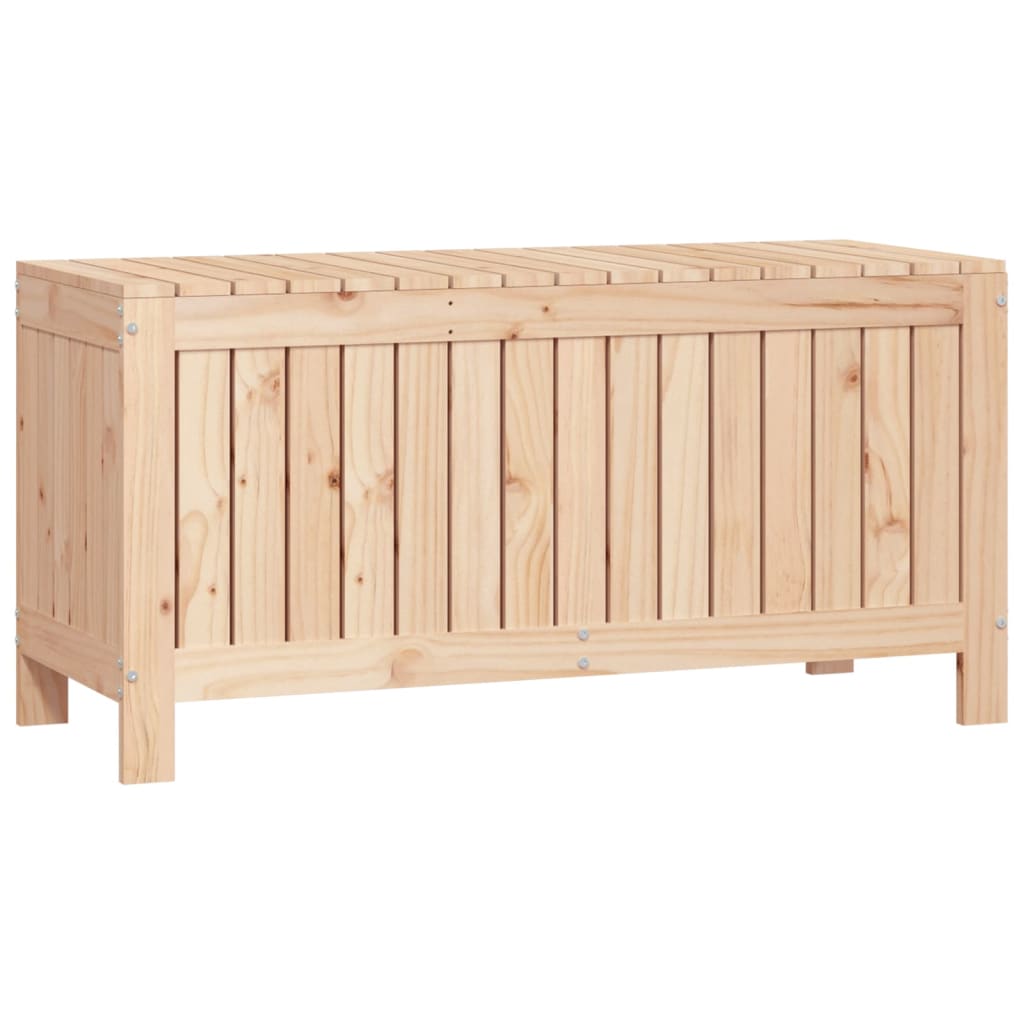 Gartentruhe Grau 76x42,5x54 cm Massivholz Kiefer