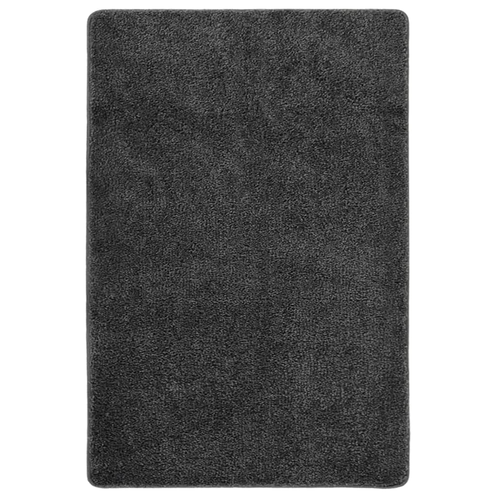 Anti-Rutsch Shaggy Teppich Dunkelgrau 200 x 200 cm PP