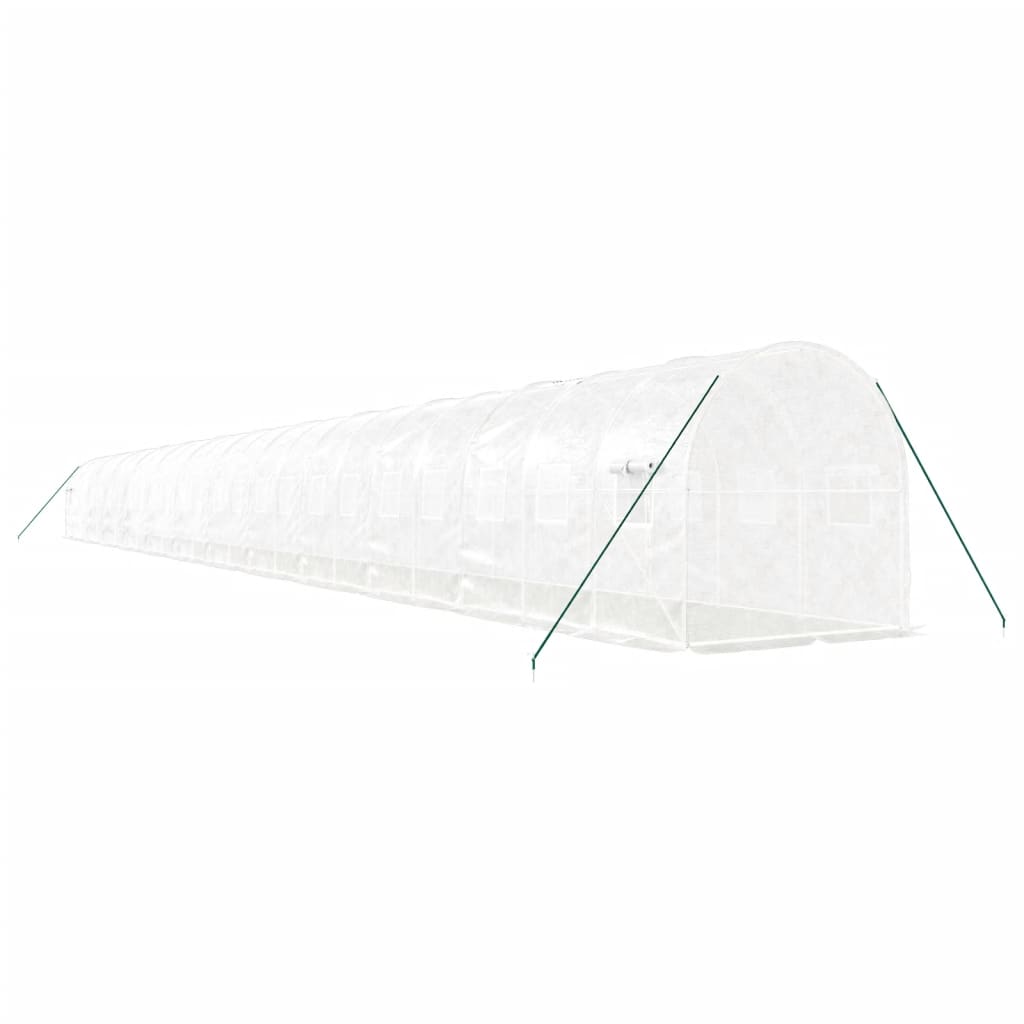Gewächshaus mit Stahlrahmen Weiß 8 m² 4x2x2 m