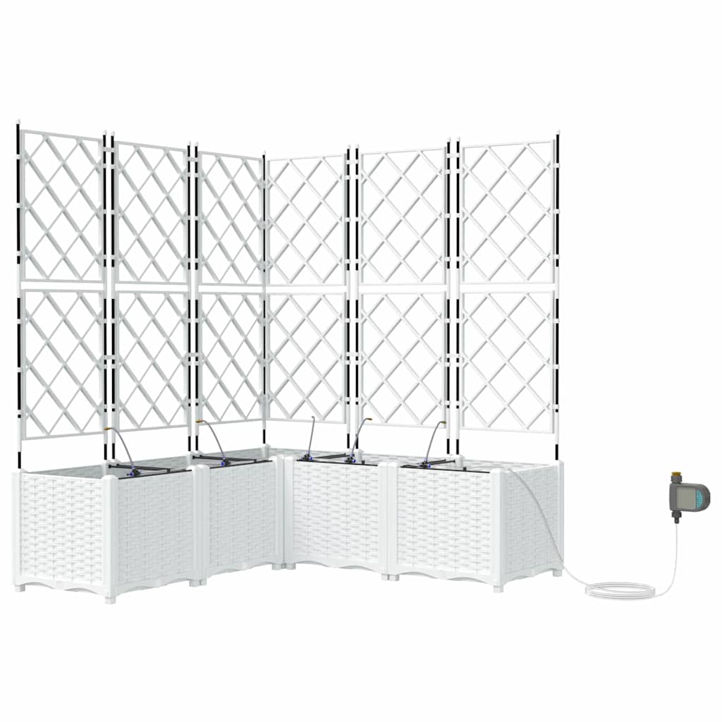 Garten-Pflanzgefäß 4 Stk. Braun 160 x 40 x 22 cm PP