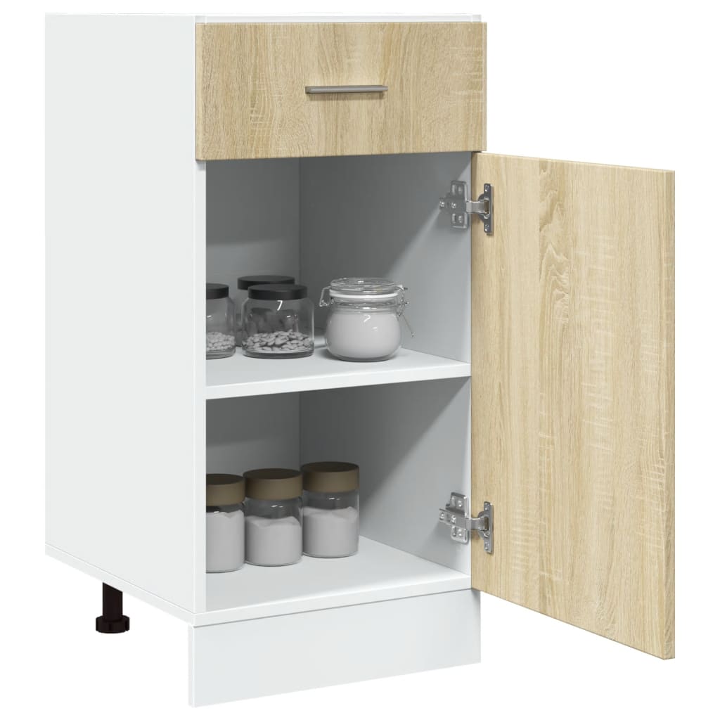 Unterschrank Lyon Weiß 60x46x81,5 cm Holzwerkstoff