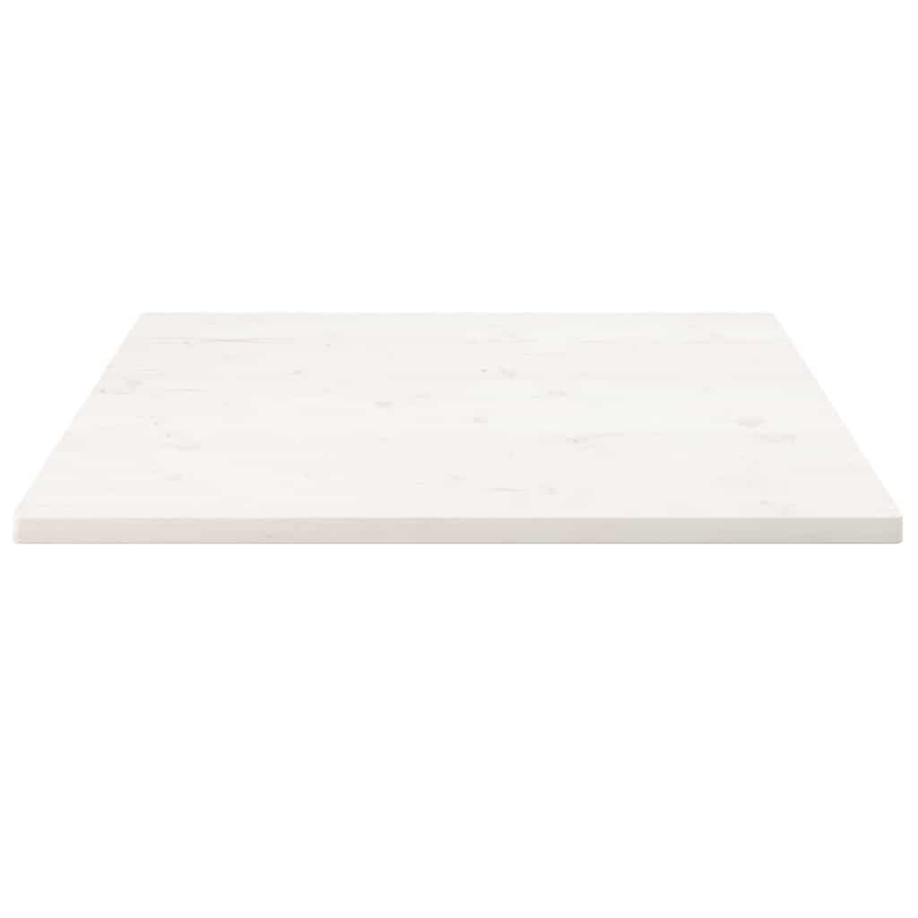 Tischplatte Weiß 40x40x2,5 cm Massivholz Kiefer Quadratisch