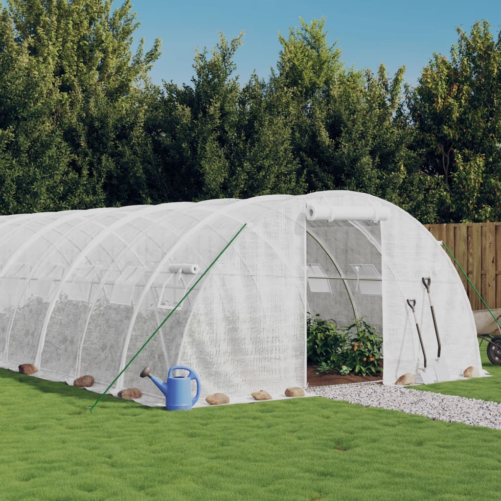 Gewächshaus mit Stahlrahmen Grün 8 m² 4x2x2 m