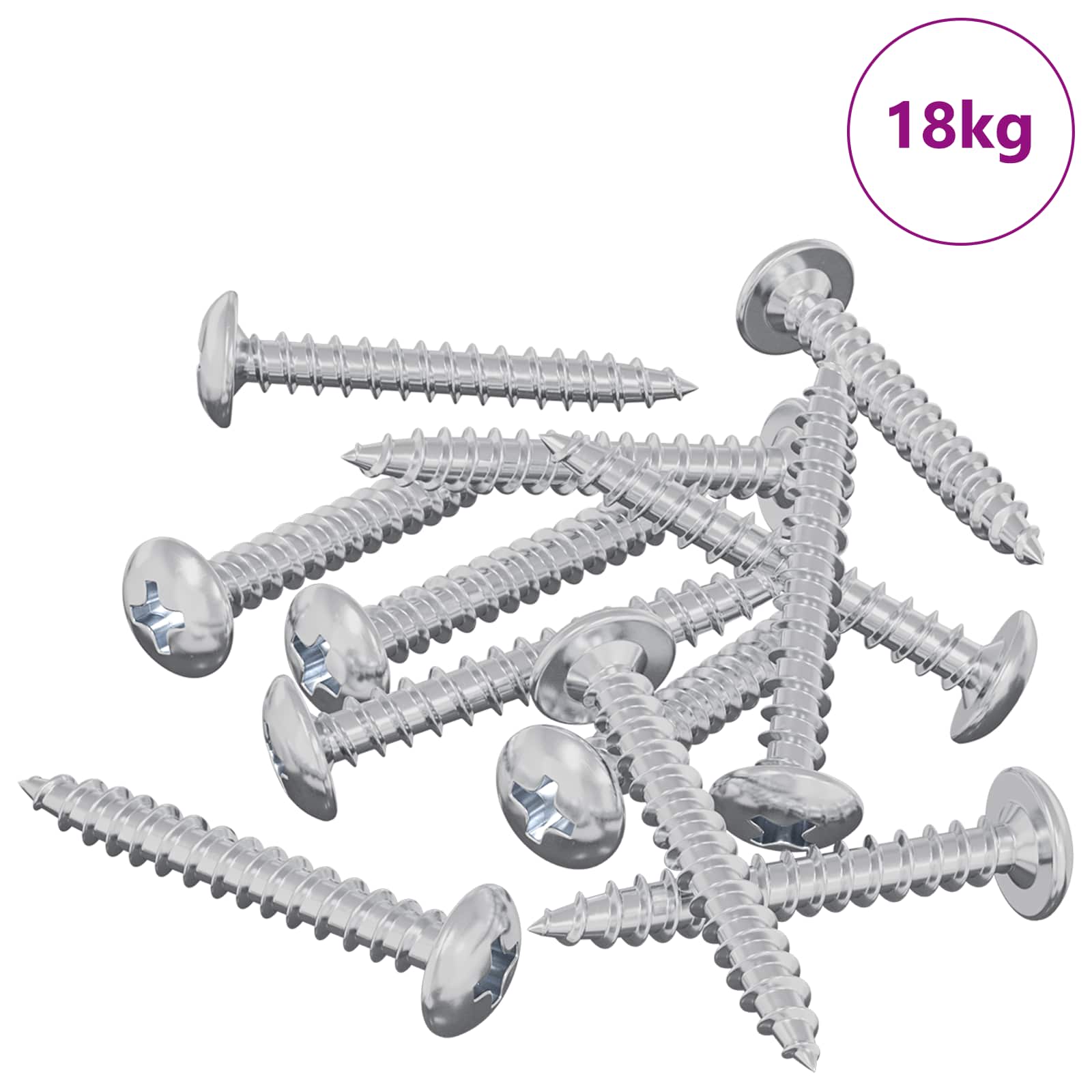 Holzschrauben 2 pcs Silber M4 x 20 mm Stahl