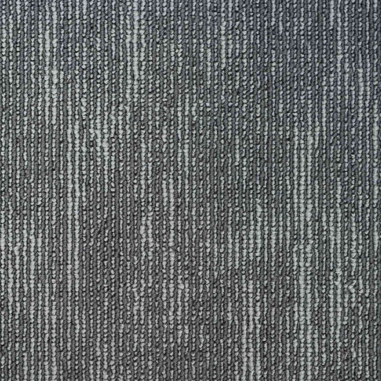 Teppichfliese Hellgrau mit Streifen 50 x 50 cm 4 pcs
