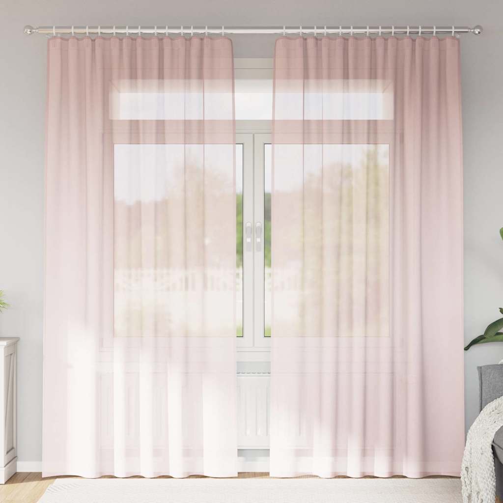 Voile Vorhänge mit Ösen 2 Stk. Apfelgrün 140x140 cm