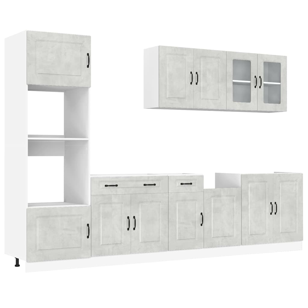 7-tlg. Küchenschrank-Set Kalmar Weiß Holzwerkstoff