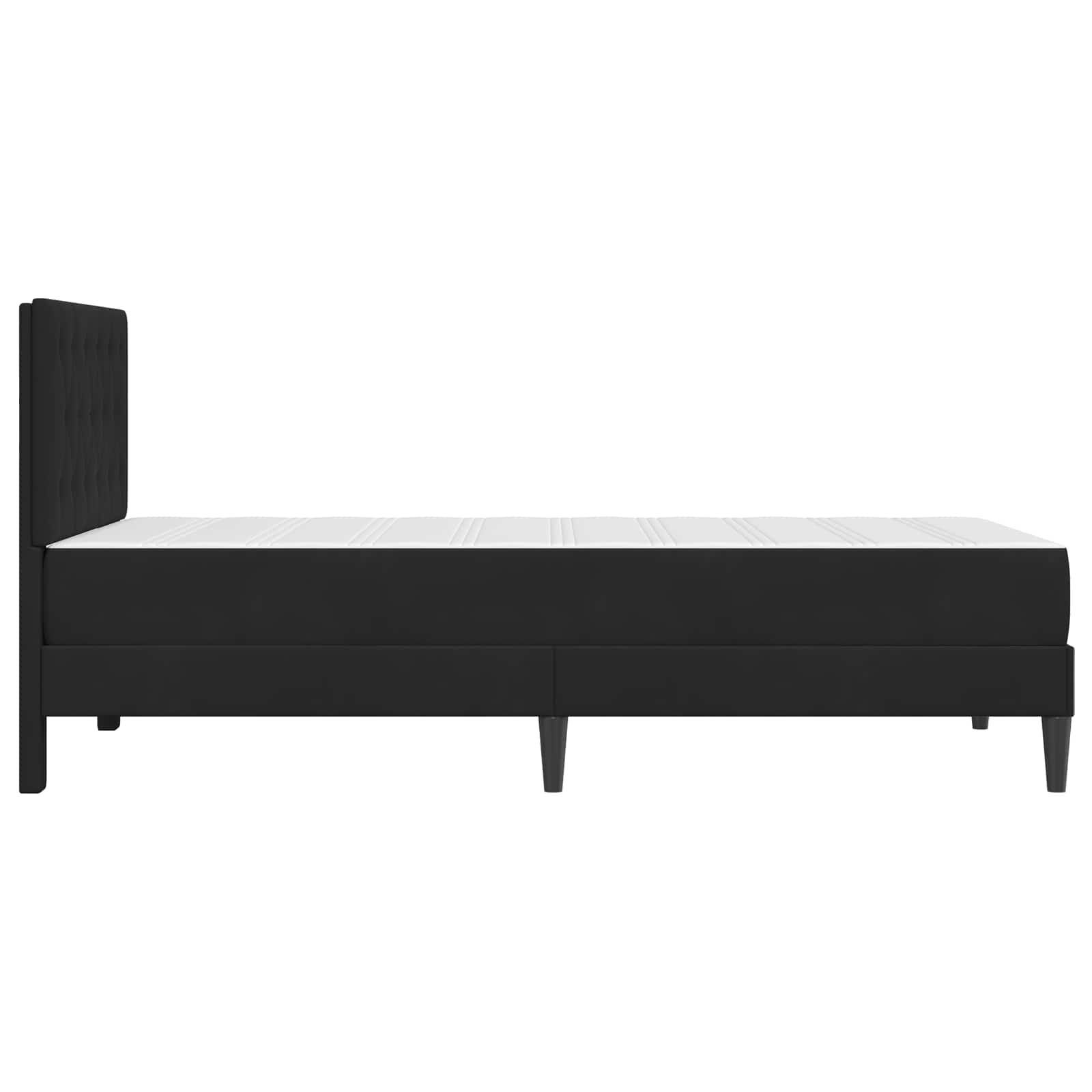 Bettgestell mit Matratze mit Kopfteil Hellgrau 80 x 200 cm Samt